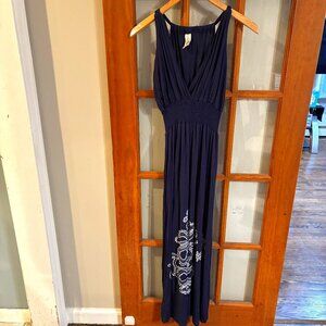 Navy blue women beach sleeveless summer dress SZ: Medium